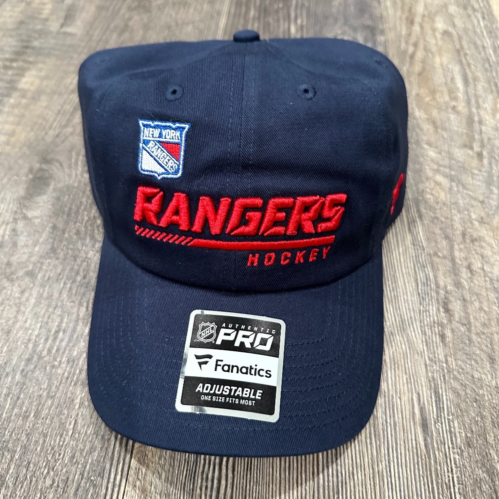 New York Rangers NHL Fanatics Adjustable Men's Blue Baseball Hat NWT
